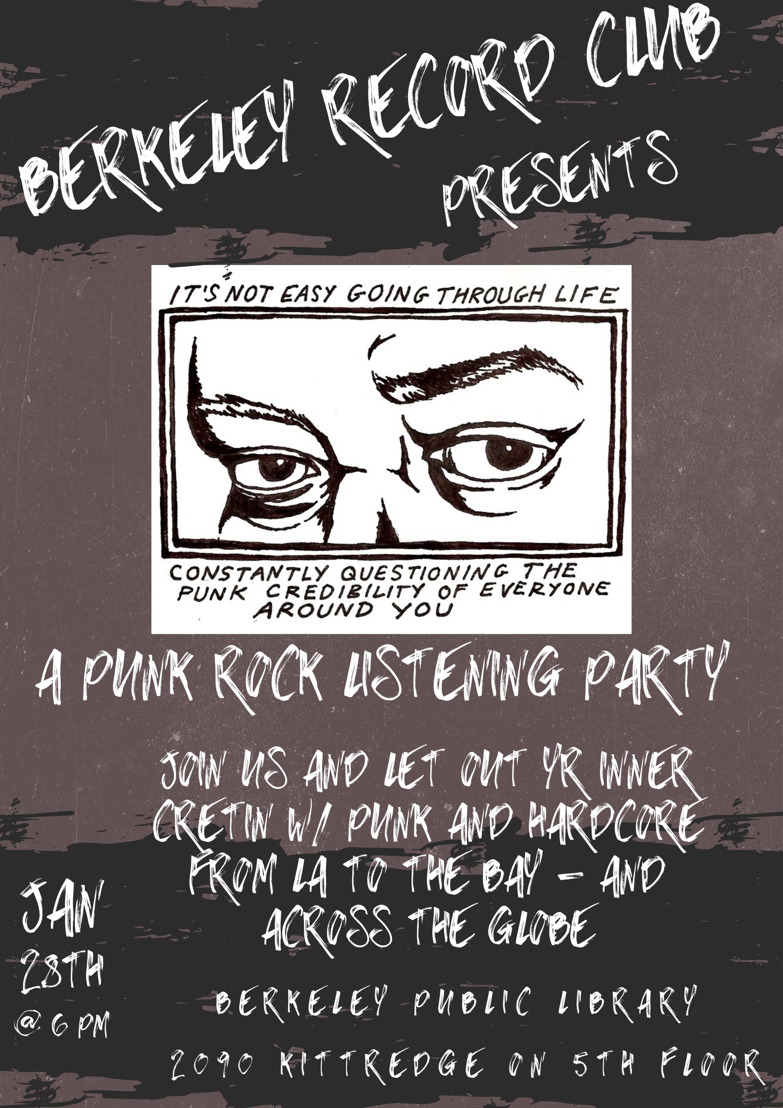 Punk listening session flyer