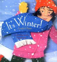 Girl in a snowstorm with a scarf on the cover of Its Winter