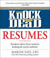 Knock 'em dead resumes 