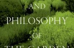 Cover of the book The Art and Philosophy of the Garden showing green bushes in a garden. 