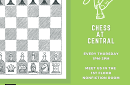 Chess at Central from 1-3pm