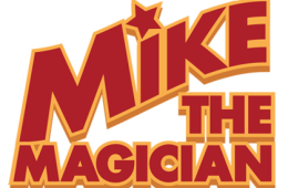 Logo consists the words Mike the Magician written in red with a star dotting the "i" in Mike.