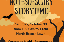 Not-so-scary Storytime flyer