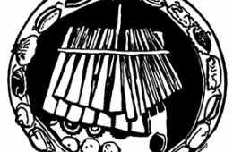 Drawing of an mbira