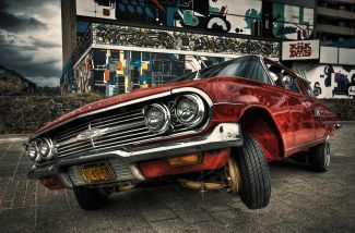 Red Lowrider Car