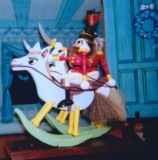 Nutcracker puppet on horse